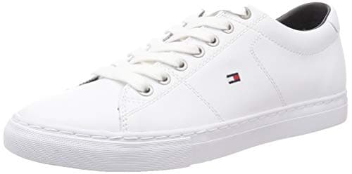 Image of Tommy Hilfiger Men’s Essential Leather Cupsole Trainers, White (White), 11