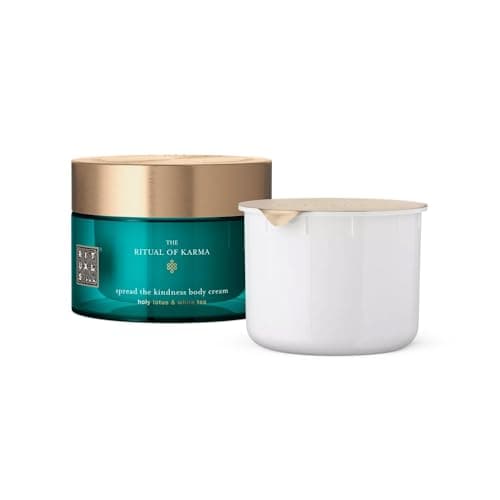 Image of RITUALS Body Cream + Refill The Ritual of Karma Gift Set - Moisturising Body Cream with Lotus Flower and White Tea - Soothing Properties, 220ml + 220ml