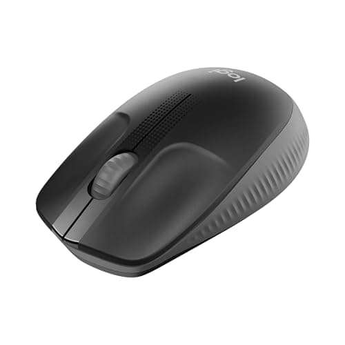 Image of Logitech Wireless Mouse M190, Full Size Ambidextrous Curve Design, 18-Month Battery with Power Saving Mode, Precise Cursor Control + Scrolling, Wide Scroll Wheel, Scooped Buttons - Black, (910-005905)