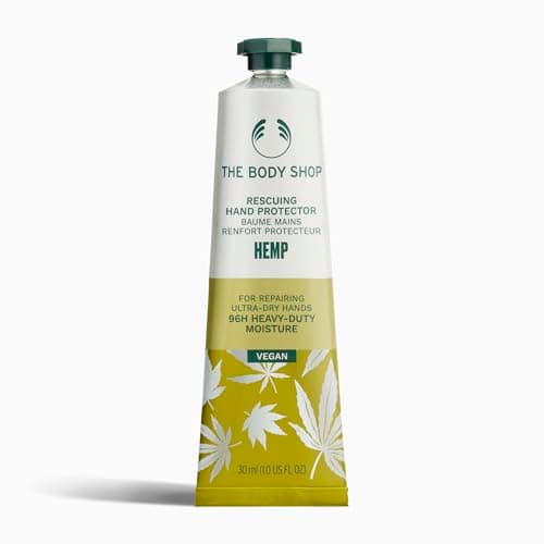 Image of The Body Shop Hemp Hand Protector (1x 30ml), Intensive Hand Cream for Very Dry Hands, 96hr Heavy-Duty Moisture, Non-Greasy Vegan Hand Moisturiser with Hemp Seed Oil