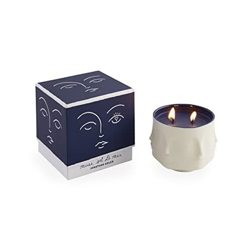 Image of Jonathan Adler Muse Couleur Sel de Mer Candle, White/Blue