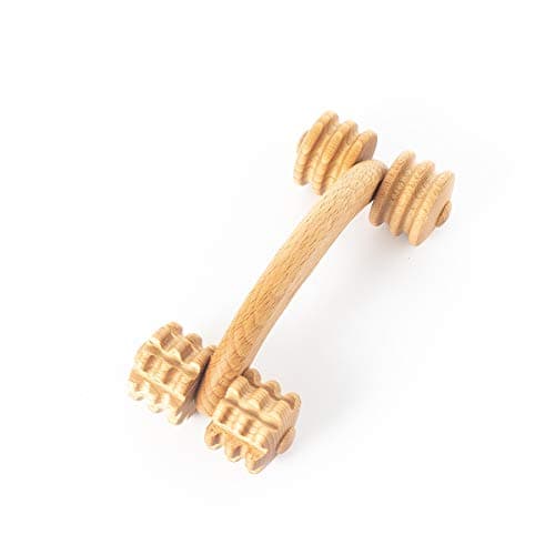 Image of Tuuli Accessories Massage Muscle Roller Tool Massager for Back Neck Shoulder Arms Legs Body Wooden 18 x 7 x 6 cm