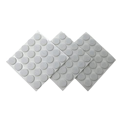 Image of Felt Gard 10mm Self-Adhesive Felt Furniture Pads, Noise Dampening Non Slip Bumper Pads for Cabinet Drawer Doors, 75-Pack, White