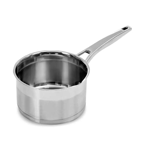 Image of Blackmoor 16cm Stainless Steel Milk Pan with Pouring Lip/High Grade, PFAS-Free, Suitable for All Hob Types Including Induction and Oven Cooking/Pro Range 65199