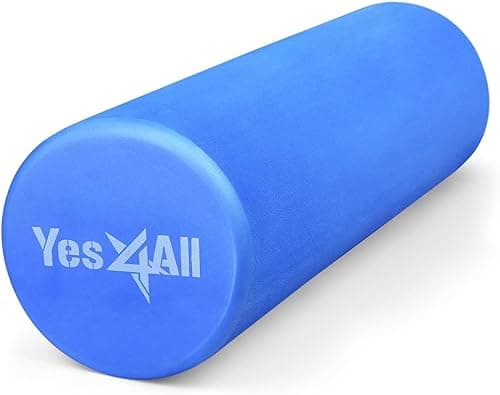 Image of Yes4All Foam Roller - Ultra Lightweight Medium Density EVA Fitness Roller 45cm, 90cm Long for Back, Legs, Workouts, Trigger Point Exercise, Gym, Pilates and Yoga, A. Blue
