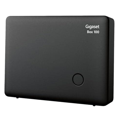 Image of Gigaset DECT Base Station Box 100 for Your Own Communication System with Gigaset Handsets - Base Supports 6 Handsets for Analogue Telephone Connection in Black [German Version]
