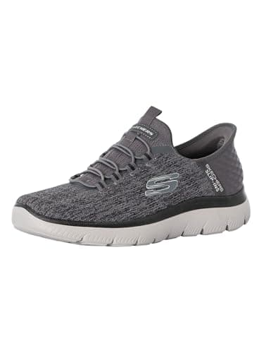 Image of Skechers Men's Summits Key Pace Trainers, Charcoal Mesh/Black Trim, 8 UK