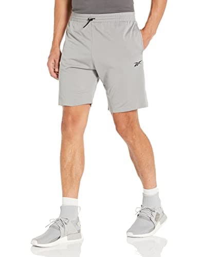 Image of Reebok Men's Workout Ready Shorts, Pure Grey/Drawstring, Medium