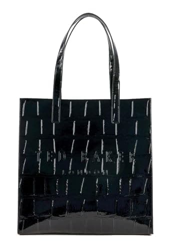 Image of Ted Baker shoulder bag Croccon Croc Effect Icon Bag Jet - Black