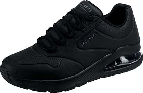 Image of Skechers Mens Uno 2 Air Around You Sneaker, Black Duraleather Black Trim, 10 UK