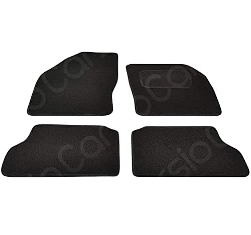 Image of Carsio Carpet Car Mats For Ford Focus MK2 2005 2011 Tailored Fit Floor Mat Complete Accessory Black Custom Fitted - All Weather, Anti-Slip Backing & Black Trim