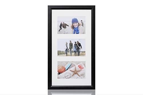 Image of ARPAN Multi Aperture Photo Picture Frame 3, 5 or 6 Aperture (3 Aperture Black)