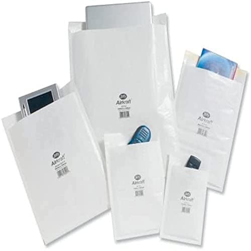 Image of Jiffy Airkraft Postal Bags Bubble-lined Peel and Seal No.5 White 260x345mm Ref JL-AMP-5-10 [Pack of 10]