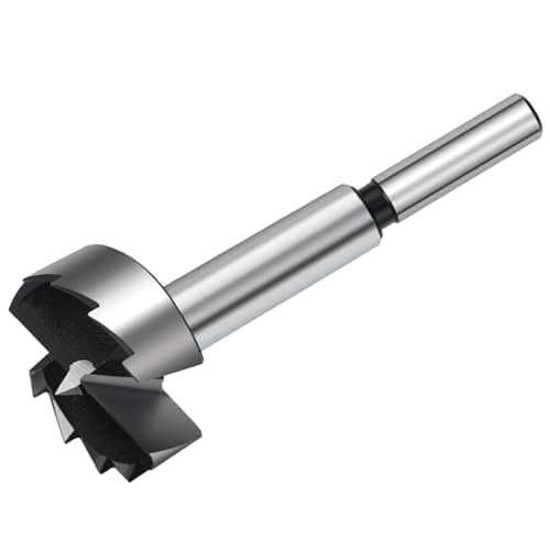 Image of HSAWBIT 28mm Forstner Drill Bit for Woodworking, Forstner Bit Wood Drill Bits for Holes, Hinge Cutter (Ø28mm, length 90mm, Round Shank)