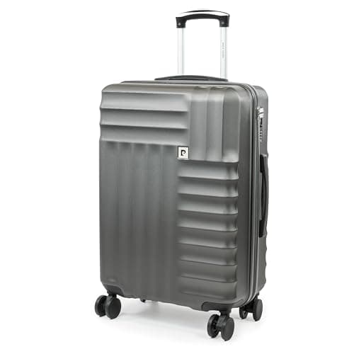Image of Pierre Cardin Medium Suitcase 26 Inch | Hard Sided | Travel Lightweight Luggage TSA Locks | 4 Dual Spinner Wheels | Hold Check in Case CL898 (Grey, Medium)