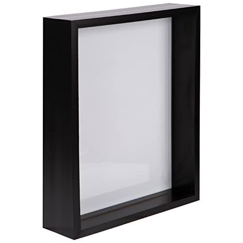 Image of Nicola Spring 3D Shadow Box Photo Frame - 8x10 (20x25cm) - Pack of 1 - Black 3D Photo Frame Box Picture Frame Deep Portrait Display Case for Crafts, Keepsakes, Wedding, Graduation