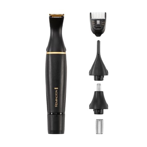 Image of Remington T-Series Detail Grooming Kit (Precision Trimmer with Eyebrow Comb, Nose, Ear, Beard, Adjustable Comb, Rotary Trimmer, Waterproof, Battery-Operated with Battery Included) NE7000