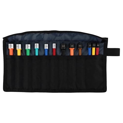Image of Wiha 94400 12 Piece Magnetic Nut Set SAE-Metric Set in Roll-Up Bag