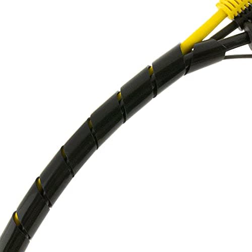 Image of SeKi 15544 Spiral Band 1.5-10 mm 5 Metres Black Flexible Cable Tube Spiral Hose Cable Protection for Bundling Cables