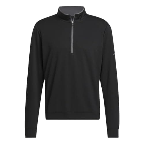 Image of adidas Men's Lightweight Half-Zip Top, black, S