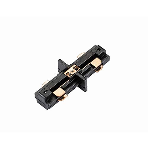 Image of Black 240V Single Circuit Track Internal Joint Connector Accessory Track Lighting
