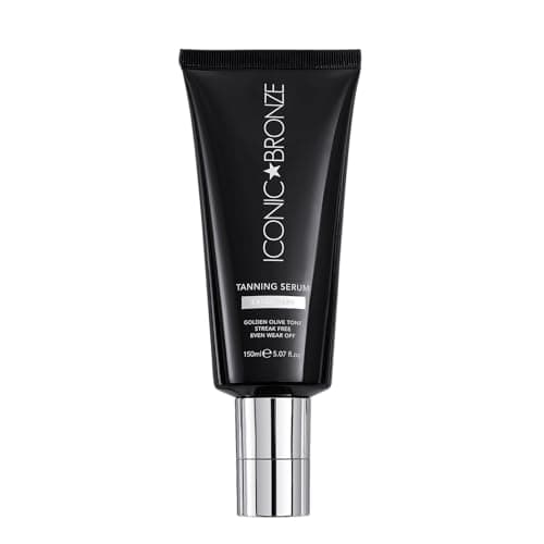 Image of Iconic Bronze Tanning Serum, Instant Fake Tan, Quick Drying In 60 Seconds, Long Lasting Radiant Glow, Enriched With Hyaluronic Acid, Streak Free Finish (Extra Dark)
