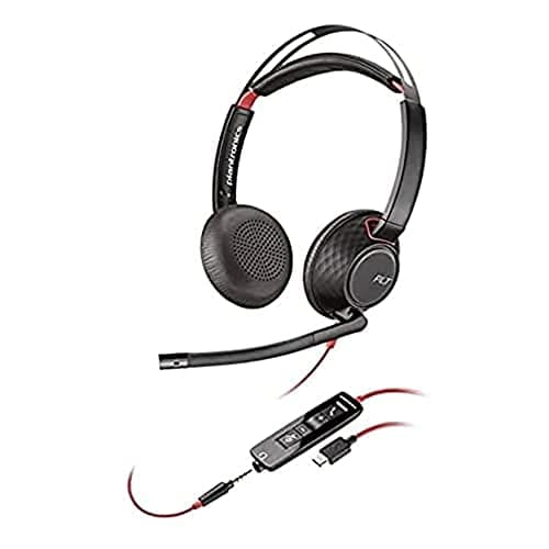 Image of Poly - Blackwire C5200 headset for Chromebook (Plantronics) - Wired, Dual-Ear (Stereo) Headset with Boom Mic - 3.5 mm
