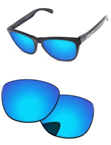 Image of PapaViva Replacement Lenses for Oakley Frogskins OO9013 55mm Sunglass Ice Blue Polarized