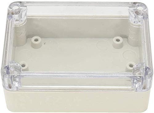 Image of ABS Plastic Junction Box, Dustproof Waterproof IP65 Electrical Box - Universal Project Enclosure Grey, with PC Transparent/Clear Cover 115X90X55mm/4.53"x3.54"x2.16"