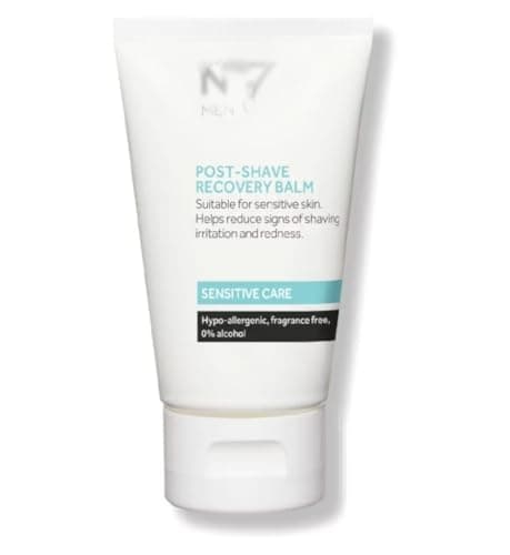Image of Post Shave Recovery Balm by Nō 7 Men |Suitable For Sensitive Skin-Helps Reduce Signs of Shaving Irritation & Redness|Sensitive Care|Hypo Allergenic & Fragrance Free|0% Alcohol|50mL[Imperfect Box]