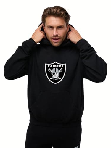 Image of OOSC Mens Las Vegas Raiders Hoodie Sweatshirt, Black, M EU