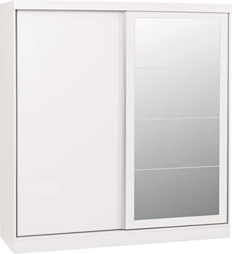 Image of Seconique Nevada 2 Door Slider Wardrobe in White Gloss