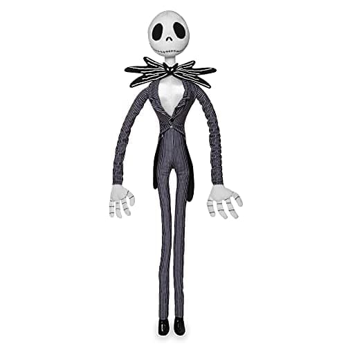 Image of Disney Store Official Jack Skellington Soft Toy, Nightmare Before Christmas, 68cm/27'', Scary Skeleton Toy with Large 3D Bow and Soft Feel Face, Suitable for All Ages, Multicoloured