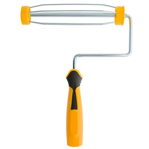 Image of Coral 42406 Easy Coater Paint Roller Frame with a Soft Grip Handle and Cage Design 9 inch 1.75" Dia, Yellow, 9" x 1.75"