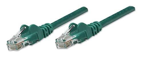 Image of Intellinet Network Patch Cable, Cat5e, 0.5m, Green, CCA, U/UTP, PVC, RJ45, Gold Plated Contacts, Snagless, Booted, Polybag