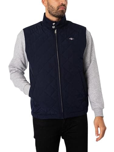 Image of GANT Men's Quilted Windcheater Vest, Evening Blue, 3XL