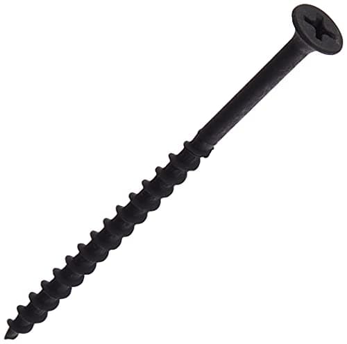 Image of Merriway BH02578 (24 Pcs) Phillips Grip Tite Bugle Head Drywall Screw, Black Phosphate 4.2 x 75mm (No. 8 x 3 inch) - Pack of 24 Pieces