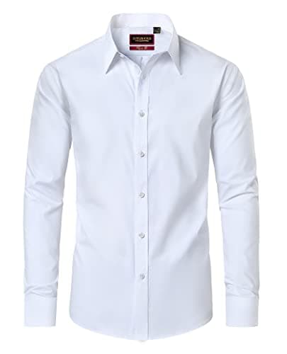 Image of DEMEANOR Dress Shirts for Men Long Sleeve Mens Dress Shirts Cotton Regular Non Iron Formal Shirts for Men Dress Shirt