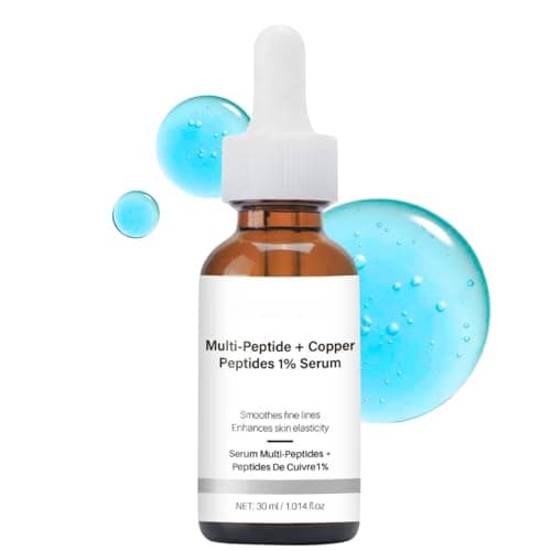 Image of Multi-Peptide + Copper Peptides 1% Serum, Anti-Aging Copper Peptides Serum for Face, Skin Elasticity & Firmness, Hydrating & Plumping Facial Serum with Hyaluronic Acid for Fine Lines, 30ml