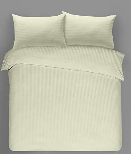 Image of ARLINENS Soft Hotel Quality Satin Stripe T300 100% Egyptian Cotton Pair Of Pillowcase (Cream)