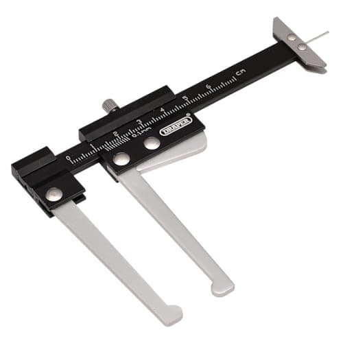 Image of Draper 20219 Brake Disc Caliper with Tread Depth Gauge, 0-60mm