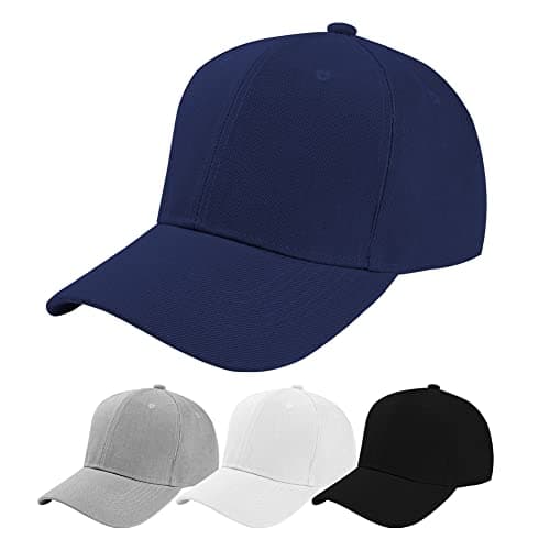 Image of Aomig Baseball Cap for Men, Classic Plain Baseball Hats Polo Style Hat, Adjustable Sports Casual Cap Breathable Summer Sun Visor Hat for Outdoor Navy Blue