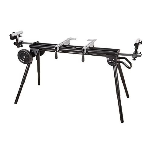 Image of Evolution Power Tools Mitre Saw Stand Plus - Compact Folding Stand with Extendable Arms, Universal Fits Evolution, Makita, DeWalt, Bosch, Ryobi, Einhell and Metabo