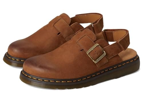 Image of Dr. Martens Men's Jorge II Suede Slingback Mules, Desert Brown, 14 Women/13 Men