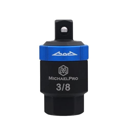 Image of MichaelPro 3/8-Inch Drive Ratcheting Breaker Bar Adapter - Converts Breaker Bar or Sliding T-Handle into Ratchet, Reversible Ratcheting with Anodized Switch Collar | MP012024