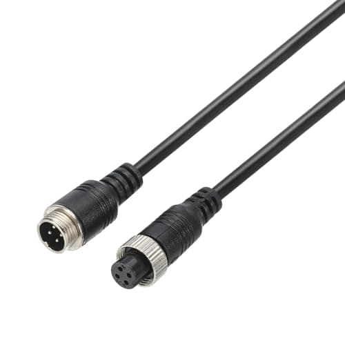 Image of PATIKIL 4 Pin Extension Cable Wire 19.7 ft / 6 Meter, 4 Core 28 AWG Power Cord with Male Female Connector at Both End for LED Strip Light Car Truck Lighting, Black
