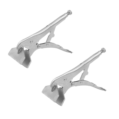Image of Xnuiasqe Adjustable Heavy Duty 10" Locking Sheet Metal Clamp 2-Pack Welding Pliers, Sheet Grip Tools
