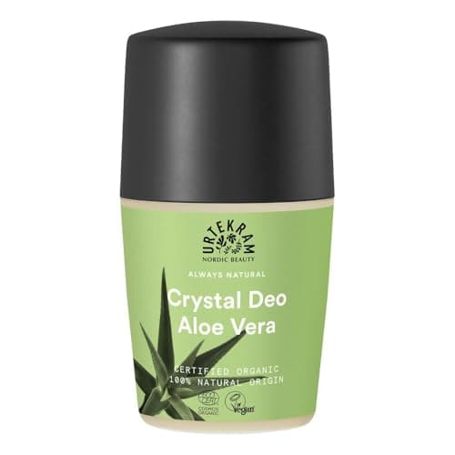 Image of Urtekram Cream Crystal Deo Aloe Vera – 50 ml – Natural Deodorant with Mineral Salt, Fresh Orange Scent, Alcohol-Free, Certified Natural Cosmetics, Vegan & Aluminium-Free