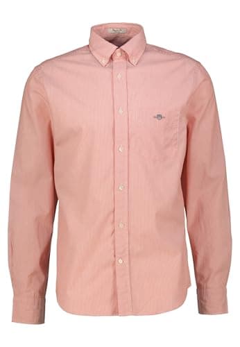 Image of GANT Men's Reg Classic Poplin Banker Shirt, Deep Orange, S