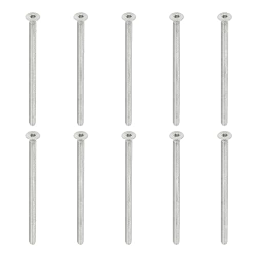 Image of PATIKIL M4 x 70mm Flat Head Socket Cap Screws, 10 Pack 304 Stainless Steel 18-8 Machine Screws Flat Countersunk Bolts Hex Socket Drive Fasteners Grade 6.8
